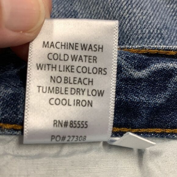 Pistola Presley Blue Med Wash High Rise Button Fly Distressed Loose Fit Jeans 29 - Picture 16 of 16